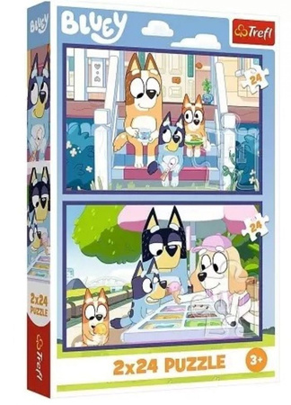 Puzzle 2x24 el. Zabawna Bluey Trefl