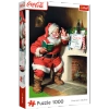  Puzzle Coca-Cola 1000 el. XMAS Mikołaj przy kominku Trefl