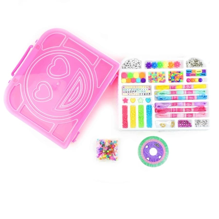 Zestaw do robienia bransoletek DIY duży w walizce organizer