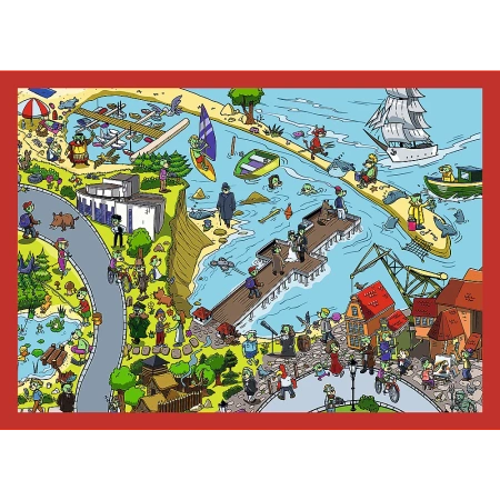 Puzzle 4w1 Podróże Treflików Rodzina Treflików