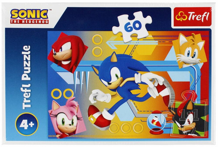 Puzzle 60 elementów Sonic w akcji Trefl
