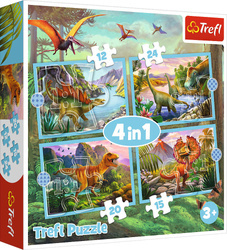 TREFL PUZZLE 4w1 Wyjątkowe dinozaury