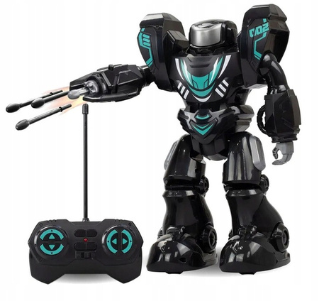 DUMEL SILVERLIT ROBO BLAST ONE czarny robot sterowany strzelający pociskami