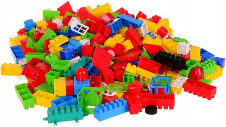 POLSKIE KLOCKI KONSTRUKCYJNE BAJA 1000 ELEMENTÓW PLASTIKOWE W WORKU