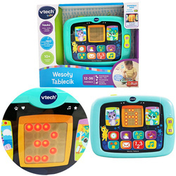 INTERAKTYWNY WESOŁY TABLECIK TABLET NAUKA CYFEREK LITEREK MUZYKA ZEGAR