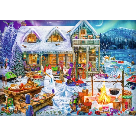 Puzzle 1000 el. Zimowy czas Trefl