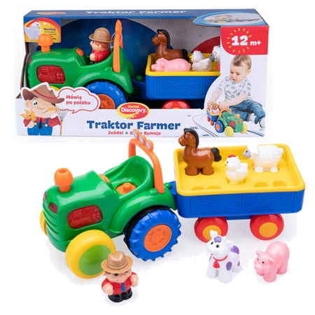Traktor farmer i figurki zwierzątek DUMEL