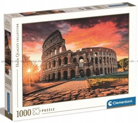 Puzzle 1000 el. Zachód słońca Koloseum Włochy Clementoni