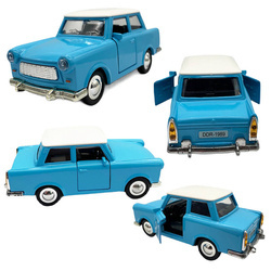 AUTKO KOLEKCJONERSKIE KULTOWY TRABANT SAMOCHODZIK METALOWY REJESTRACJA 1989