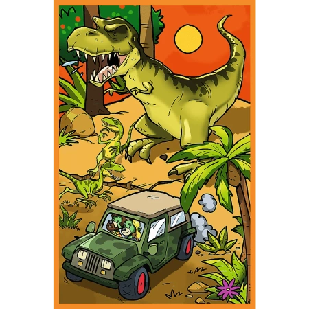 Puzzle 3x80 Trefliki w świecie dinozaurów Trefl