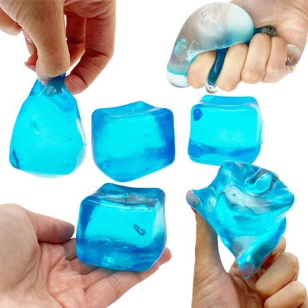 Kostka lodu do ściskania lodowy gniotek antystresowy cube squishy