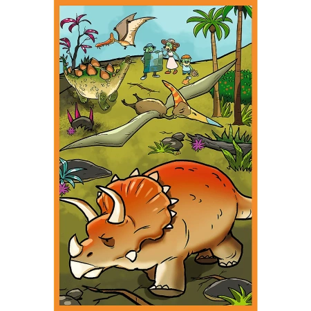 Puzzle 3x80 Trefliki w świecie dinozaurów Trefl