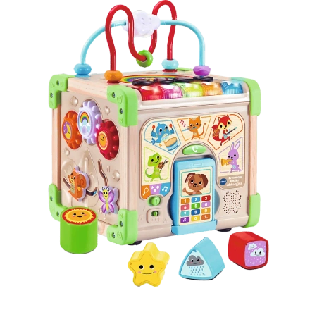 VTECH Drewniana Kostka Edukacyjna Sorter Nauka kolorów Labirynt