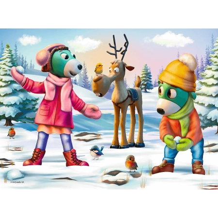 Puzzle Rodzina Treflików 30 elementów Świąteczny czas Trefilków Trefl