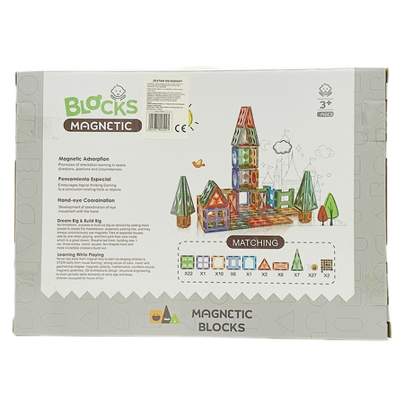 Klocki magnetyczne 84 elementy różne kształty