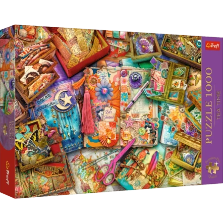 Puzzle 1000 elementów Tea Time Biurko pełne inspiracji Trefl