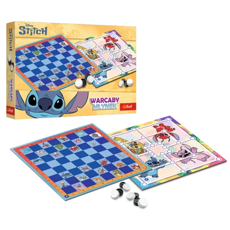 Gra planszowa Warcaby i Młynek Lilo i Stitch