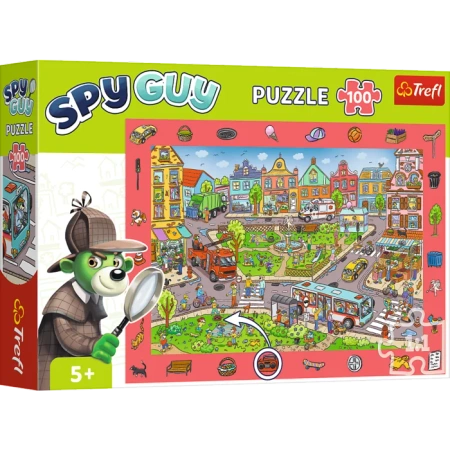 Puzzle 100 elementów obserwacyjne Spy Guy Miasto Trefl