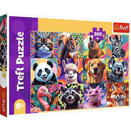 Puzzle 300 el. Zabawne portrety zwierząt Trefl