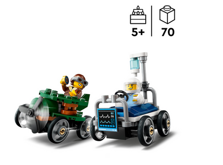 LEGO CITY 60459 Zestaw wyścigówek samolot kontra łóżko szpitalne