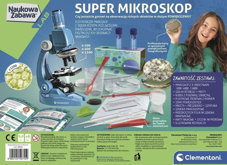 Naukowa Zabawa Super mikroskop elektroniczny Clementoni