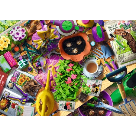 Puzzle 1000 elementów Porządki w ogrodzie Trefl