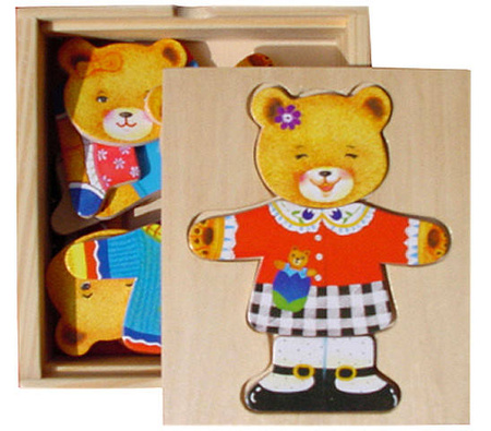 TOP BRIGHT UKŁADANKA DREWNIANA MIŚ DZIEWCZYNKA