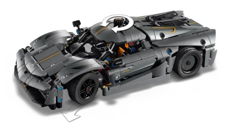 LEGO Technic 42173 Szary hipersamochód Koenigsegg Jesko Absolut