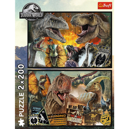 Puzzle 2x200 el. Prehistoryczny świat Trefl