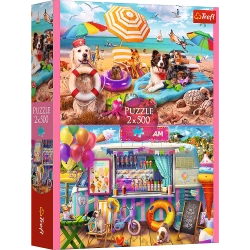 Puzzle 2 x 500 elementów Wakacyjny czas Trefl