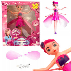 LALKA WRÓŻKA ELF LATAJĄCA RÓŻOWA ŁADOWANIE USB