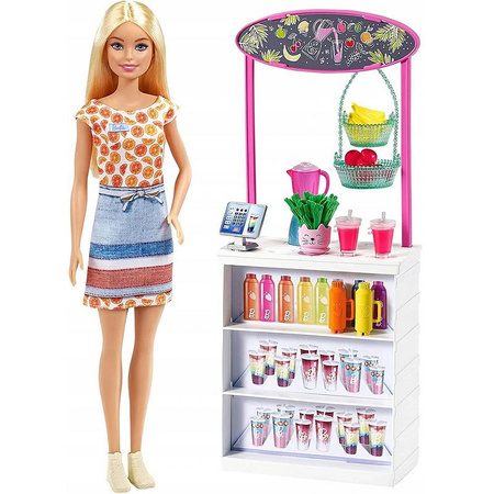 Barbie lalka + barek Smoothie zestaw GRN75