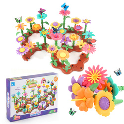 KLOCKI KWIATKI BUDUJ OGRÓD KREATYWNY KWIATY UKŁADANKA 224 ELEMENTY