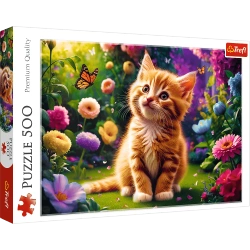 Puzzle 500 elementów Uroczy kotek Trefl