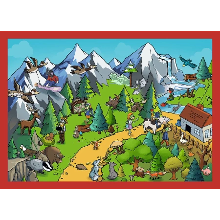Puzzle 4w1 Podróże Treflików Rodzina Treflików