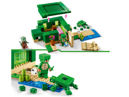 LEGO Minecraft 21254 Żółwi domek na plaży