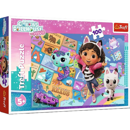 Puzzle 100 el. Przyjaźń w kocim domku TREFL