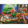 Puzzle 1000 elementów Tea Time Kociaki rozrabiaki Trefl