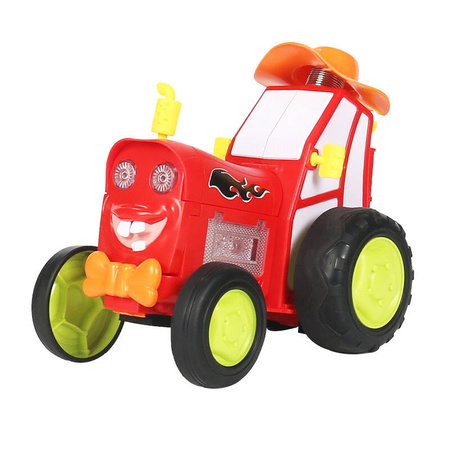 TRAKTOR NA RADIO MALUCHA CRAZY WARIOR Z KAPELUSZEM SKACZĄCY CZERWONY