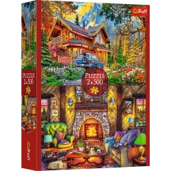 Puzzle 2 x 500 elementów Wycieczka w góry Trefl