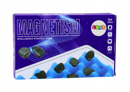 Lean Toys gra planszowa kamienie magnesy strategiczna logiczna ze sznurkiem