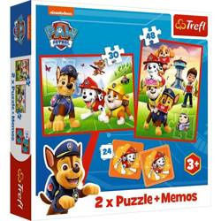 Trefl Puzzle 2w1 memos Psia ekipa w akcji PAW Patrol