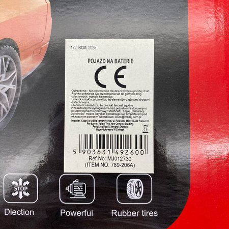 NEW Auto sportowe zdalnie sterowane RC 2,4G napęd na tył ładowanie USB