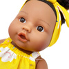 Lalka ciemnoskóra Afro w żółtym ubranku bobas 26 cm