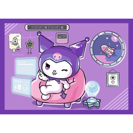 Puzzle 4w1 Kuromi Dzień Kuromi Trefl