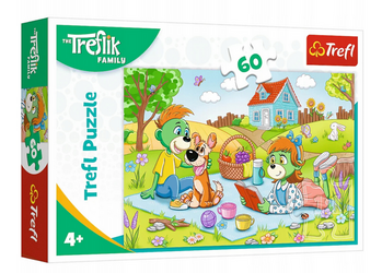 PUZZLE 60 EL PRZYGODY RODZINY TREFLIKÓW RODZINA TREFLIKÓW TREFL