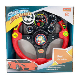 KIEROWNICA ZABAWKOWA ZE WSTRZĄSAMI I DŹWIĘKAMI SUPER DRIVER