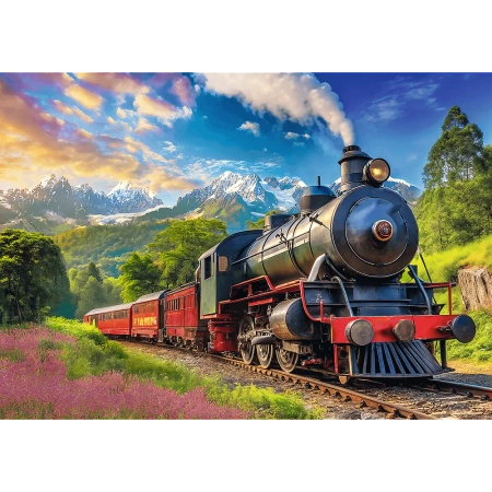 Puzzle 1000 elementów Podróż pociągiem Trefl