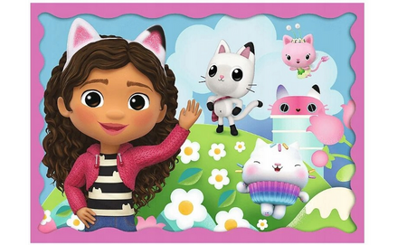 PUZZLE 4W1 PRZYGODY GABI KOCI DOMEK GABI TREFL  34620