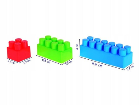 POLSKIE KLOCKI KONSTRUKCYJNE BAJA 300 ELEMENTÓW PLASTIKOWE WOREK